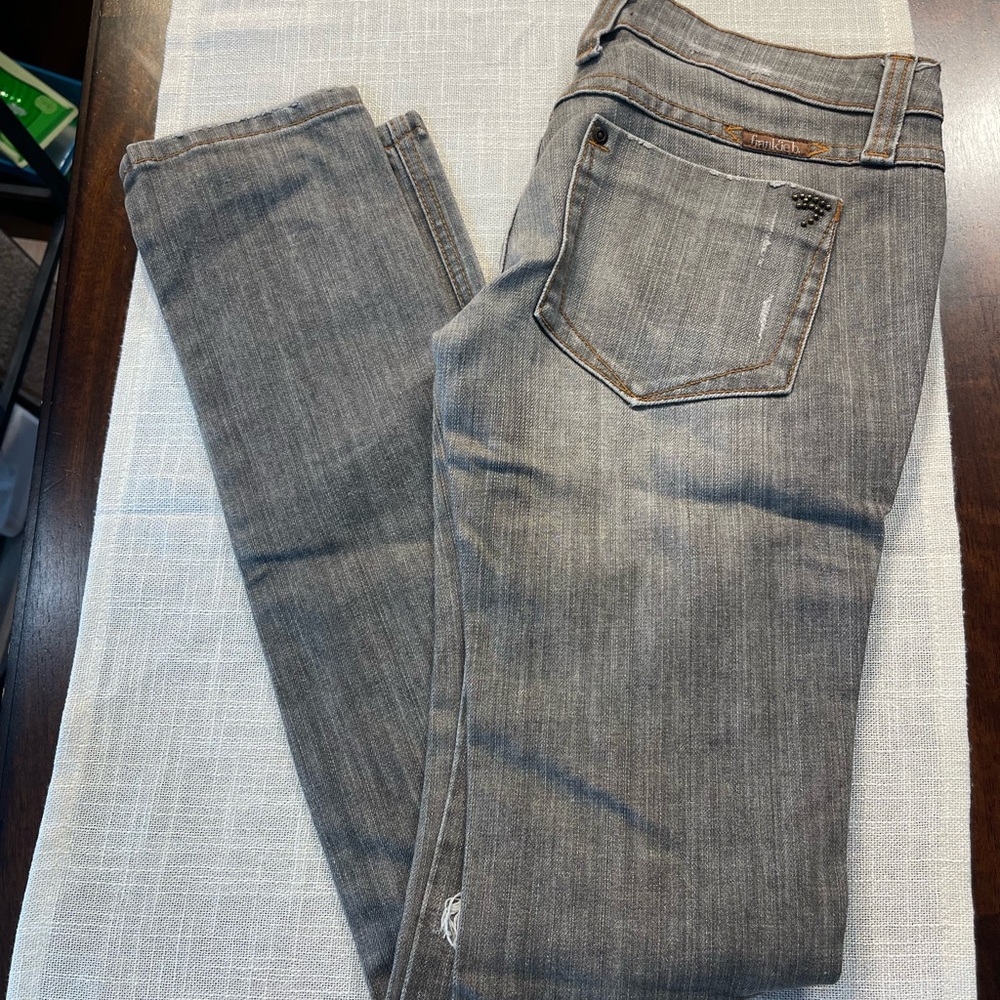 Frankie B super distressed grey skinny jeans
